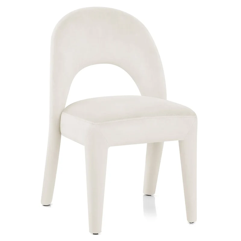 Chaise Velours - Amore Ivoire