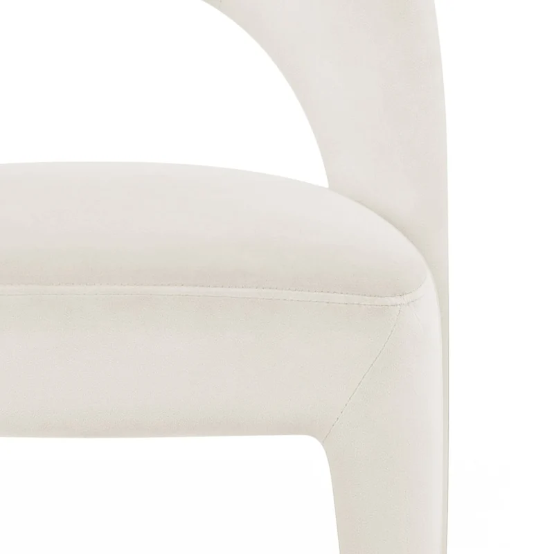 Chaise Velours - Amore Ivoire