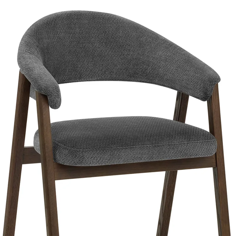 Chaise Chêne Foncé Tissu - Amber Gris Foncé