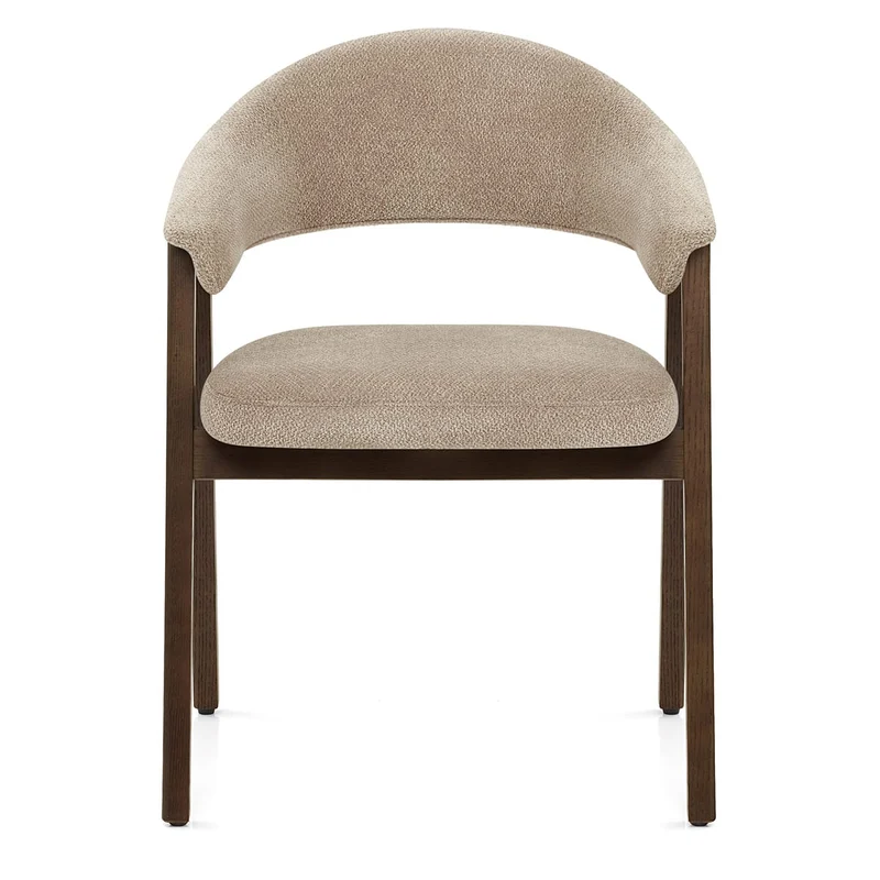 Chaise Chêne Foncé Tissu - Amber Taupe