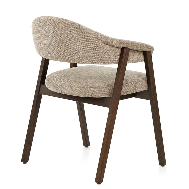 Chaise Chêne Foncé Tissu - Amber Taupe