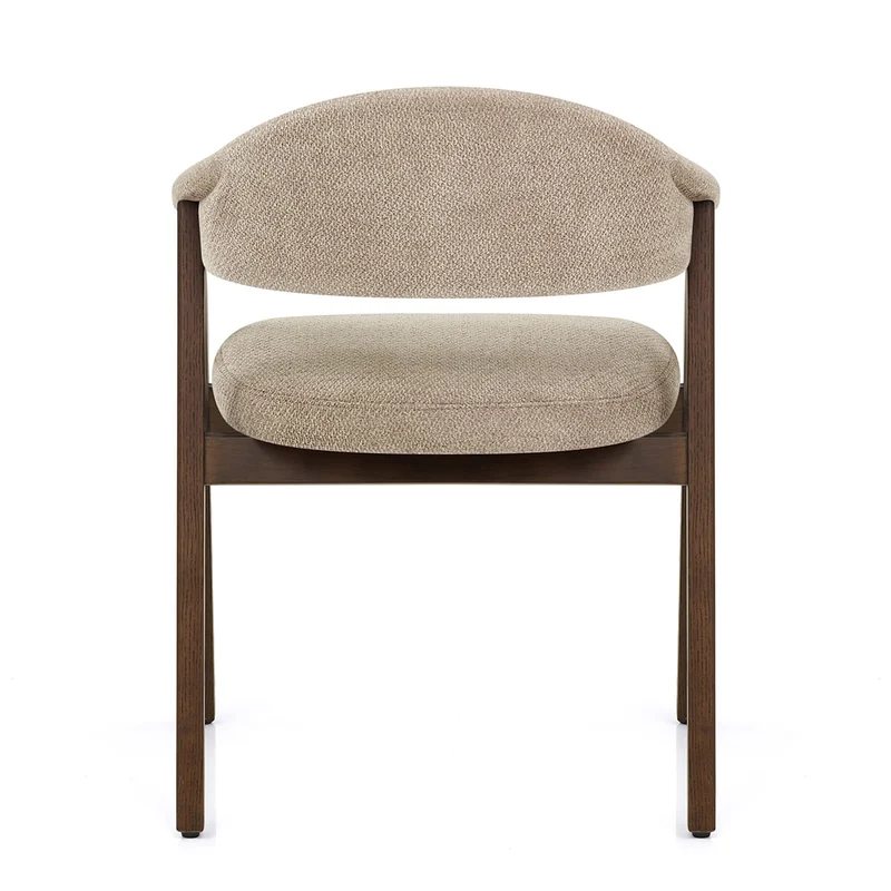 Chaise Chêne Foncé Tissu - Amber Taupe