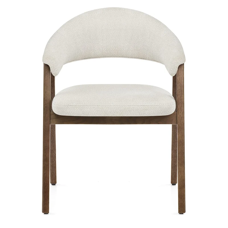 Chaise Chêne Clair Tissu - Amber Ivoire