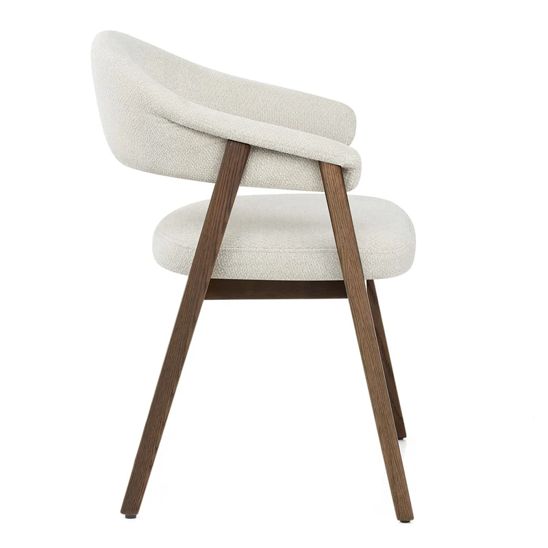 Chaise Chêne Clair Tissu - Amber Ivoire