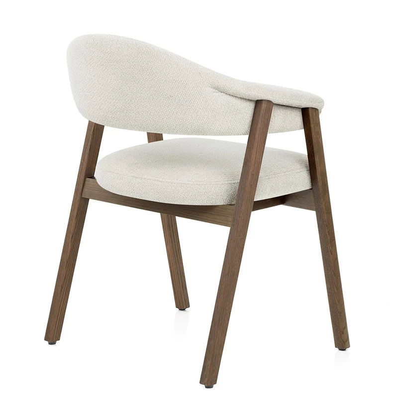 Chaise Chêne Clair Tissu - Amber Ivoire