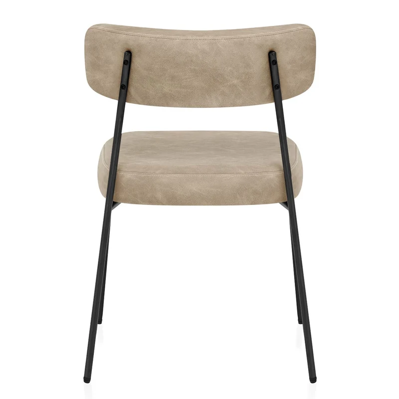 Chaise Faux Cuir Noir - Diana Taupe
