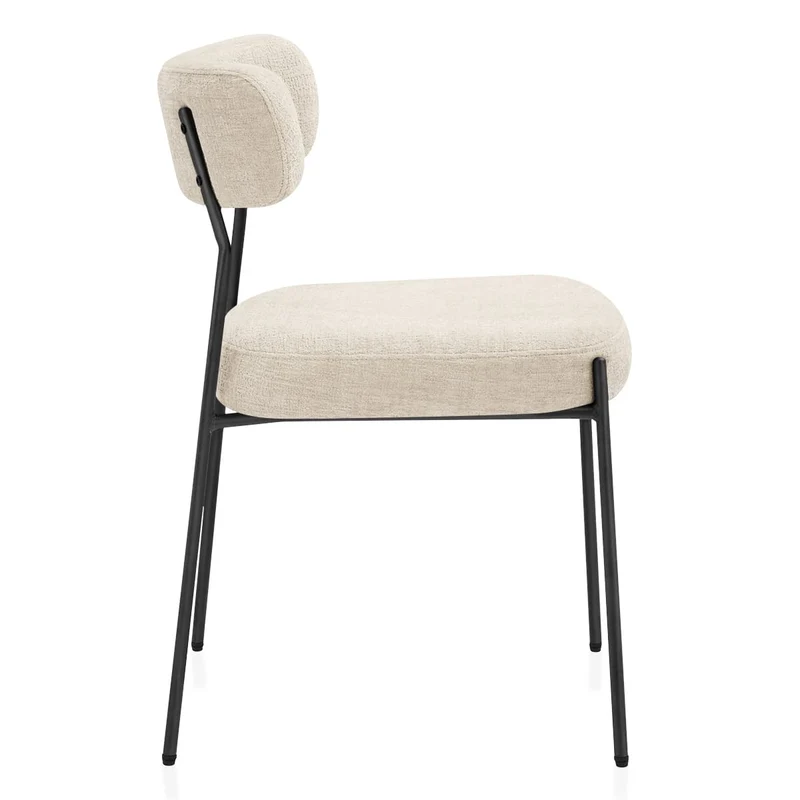 Chaise Tissu - Diana Crème