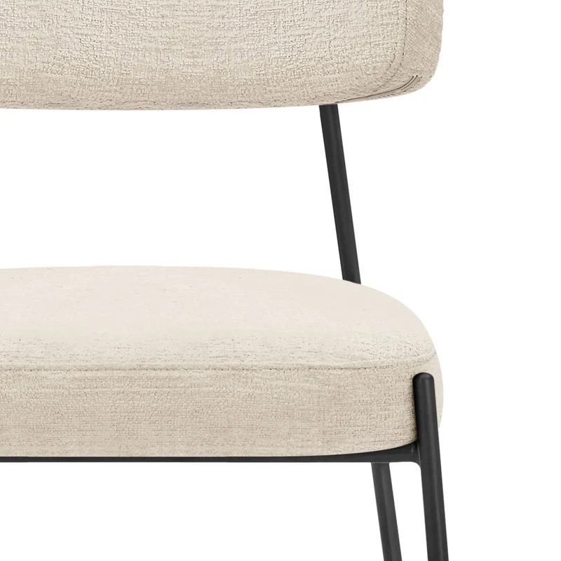 Chaise Tissu - Diana Crème