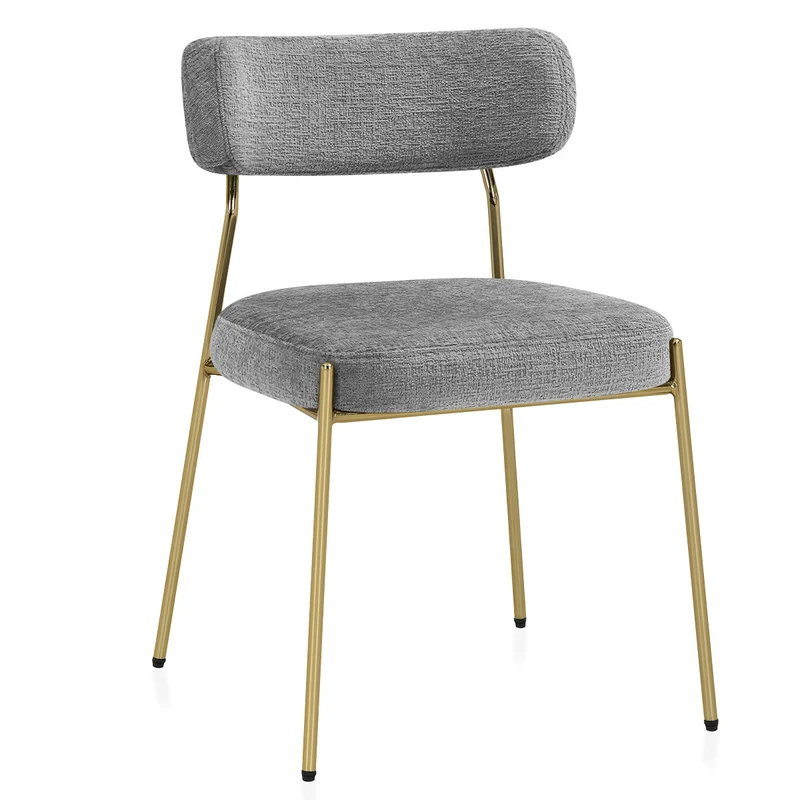 Chaise Tissu - Diana Or Gris
