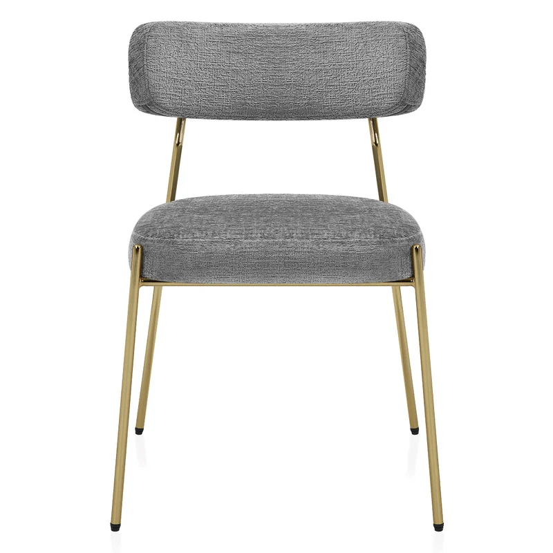 Chaise Tissu - Diana Or Gris