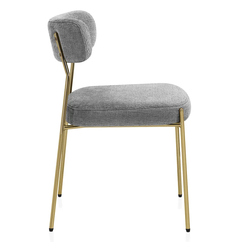 Chaise Tissu - Diana Or Gris