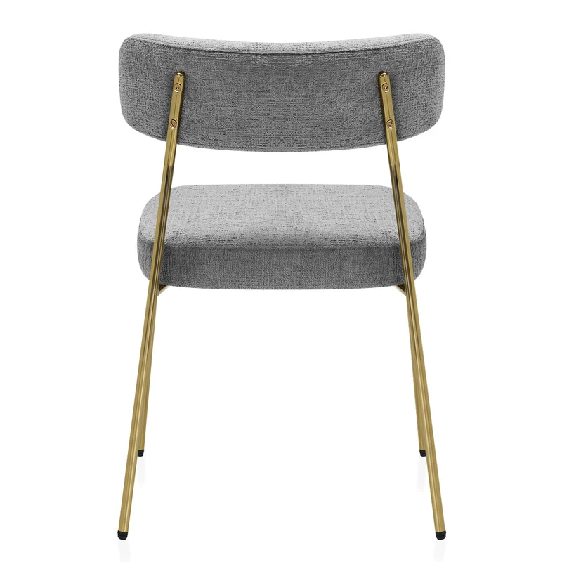 Chaise Tissu - Diana Or Gris