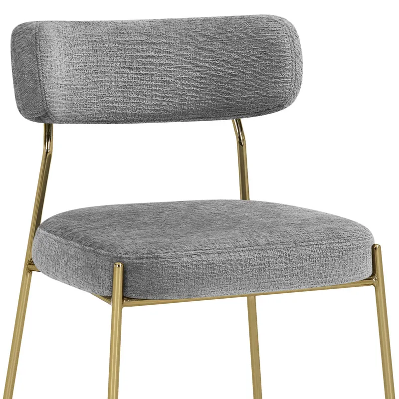 Chaise Tissu - Diana Or Gris