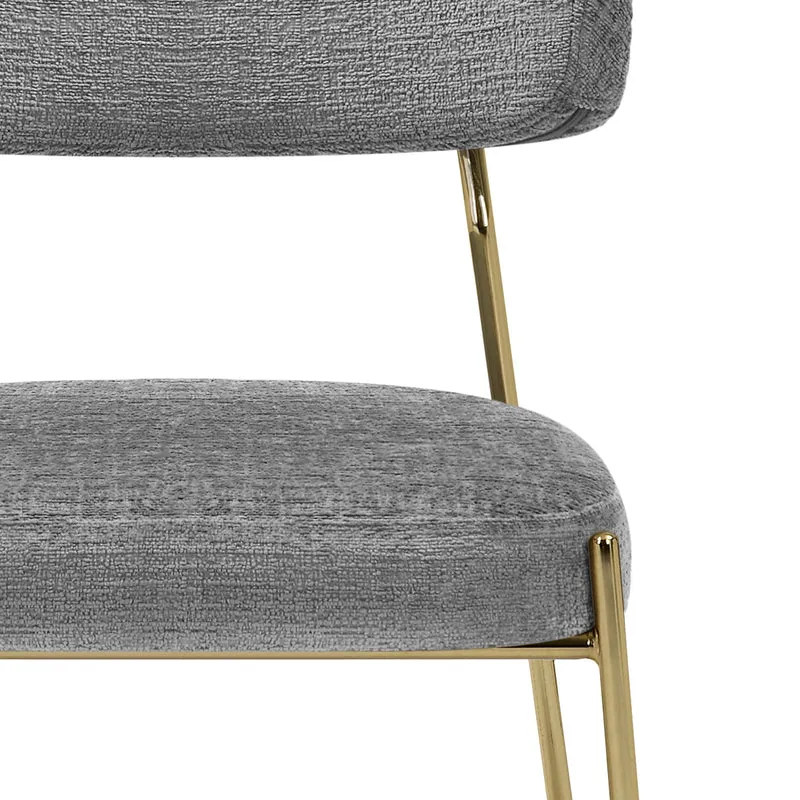 Chaise Tissu - Diana Or Gris