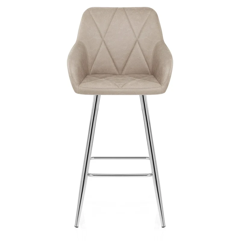 Tabouret de Bar Faux Cuir Antique - Mason Taupe