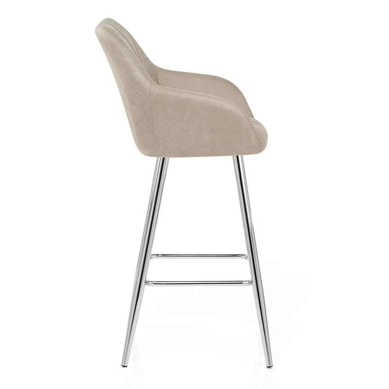 Tabouret de Bar Faux Cuir Antique - Mason Taupe