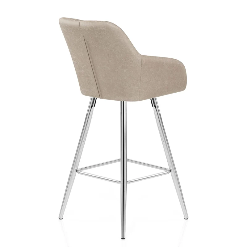 Tabouret de Bar Faux Cuir Antique - Mason Taupe