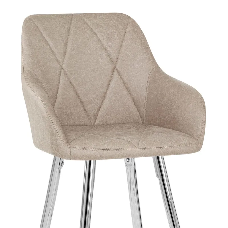 Tabouret de Bar Faux Cuir Antique - Mason Taupe