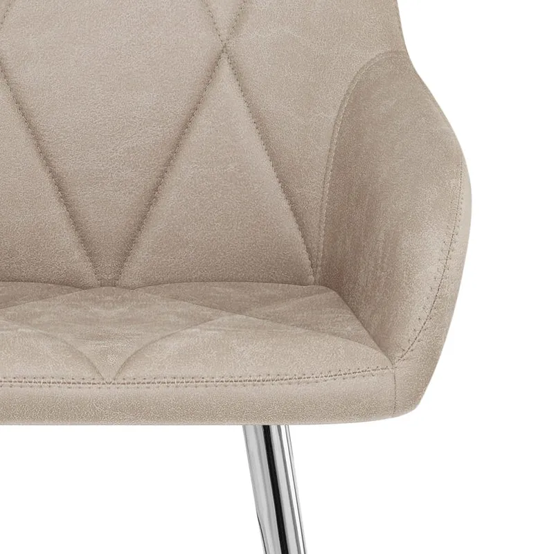 Tabouret de Bar Faux Cuir Antique - Mason Taupe