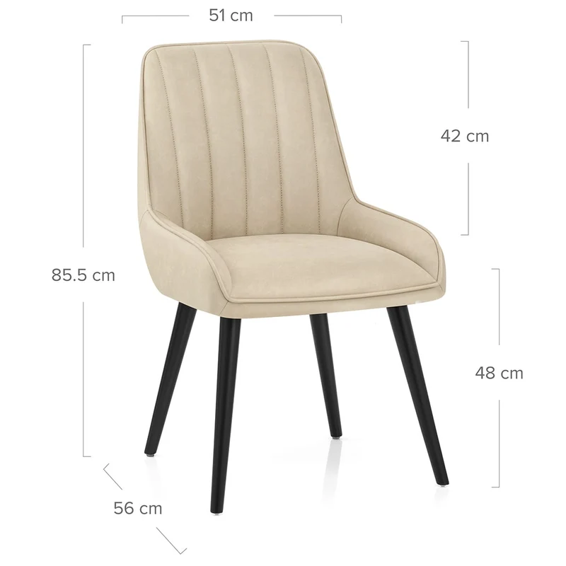 Chaise Faux Cuir - Rosa Crème