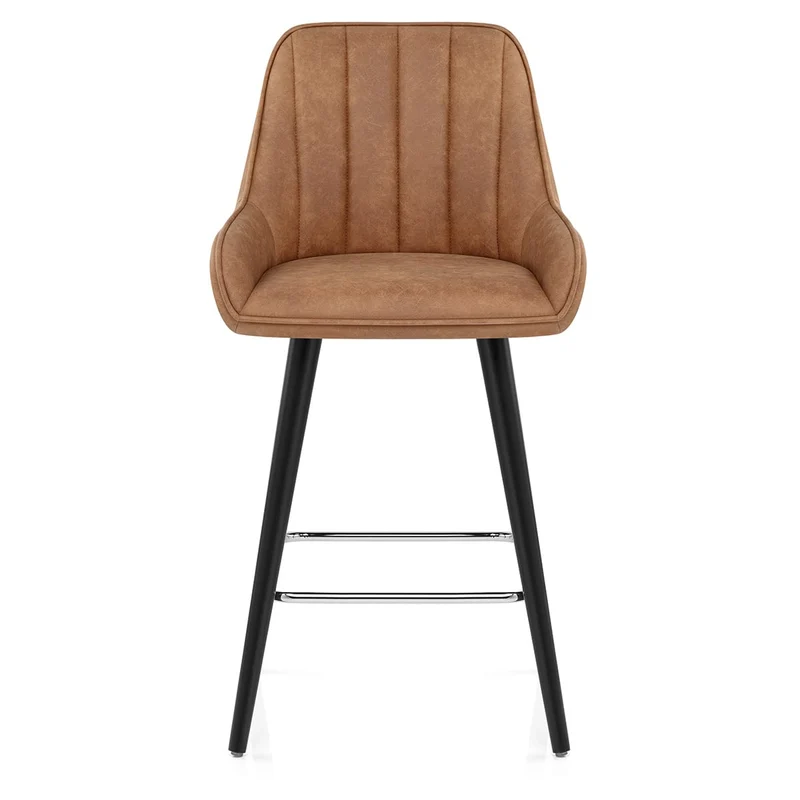 Tabouret de Bar Faux Cuir - Rosa Marron