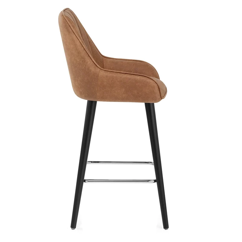 Tabouret de Bar Faux Cuir - Rosa Marron