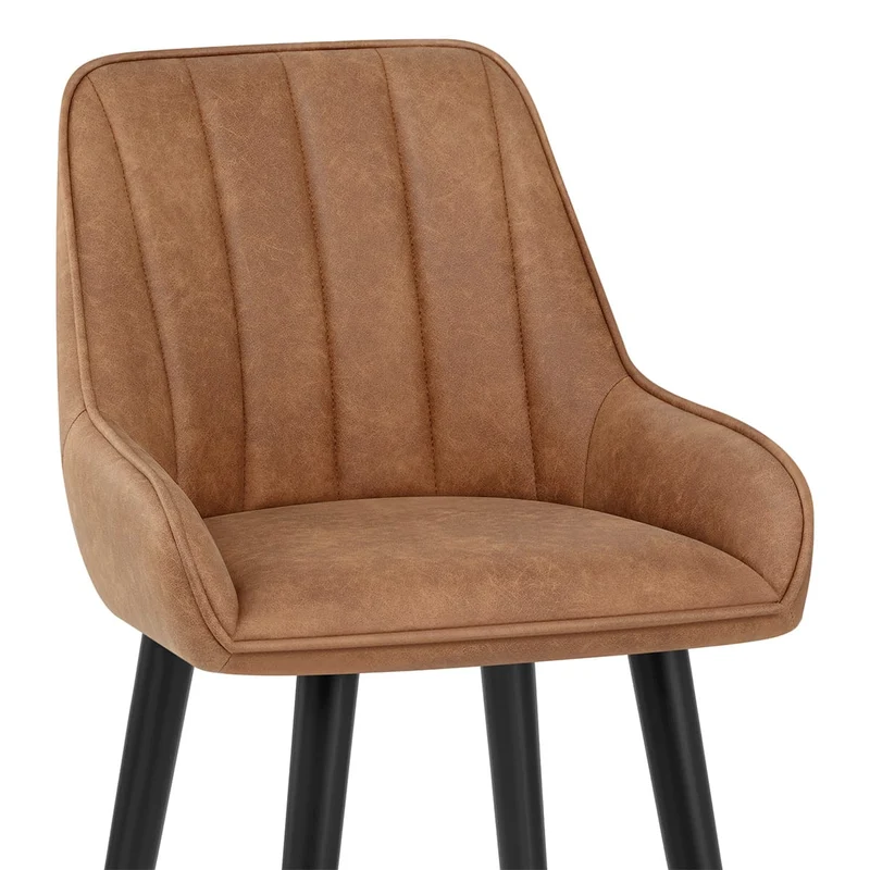 Tabouret de Bar Faux Cuir - Rosa Marron