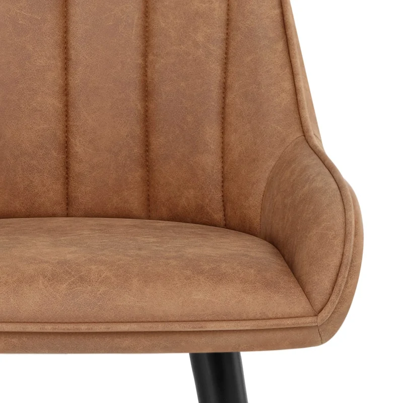 Tabouret de Bar Faux Cuir - Rosa Marron