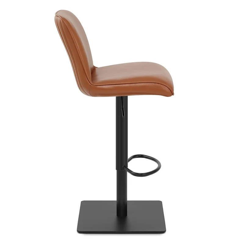 Tabouret Cuir Véritable - Lola Marron