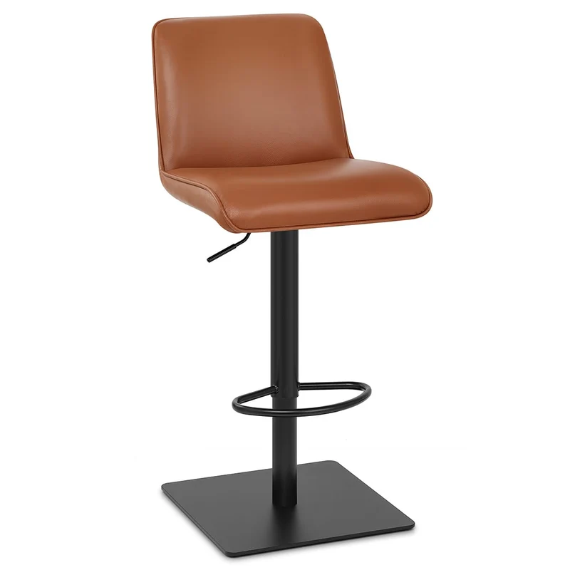 Tabouret Cuir Véritable - Lola Marron