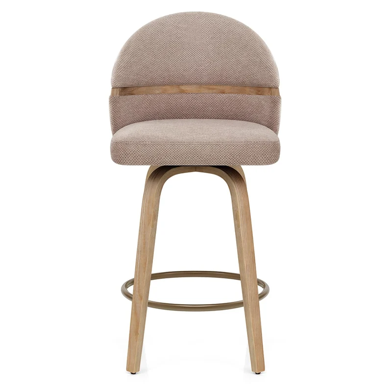 Tabouret Chêne Tissu - Odessa Marron