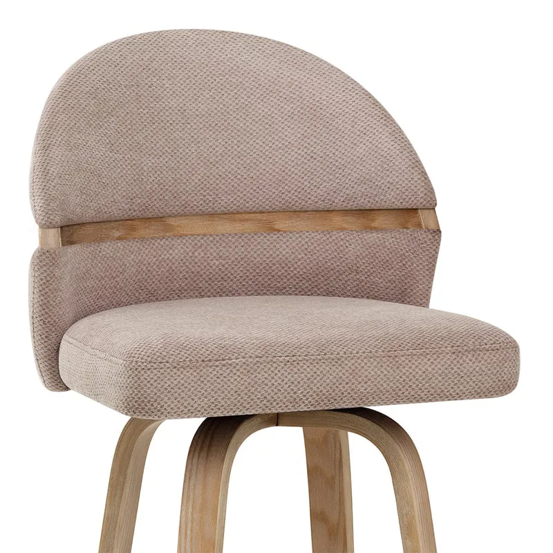 Tabouret Chêne Tissu - Odessa Marron