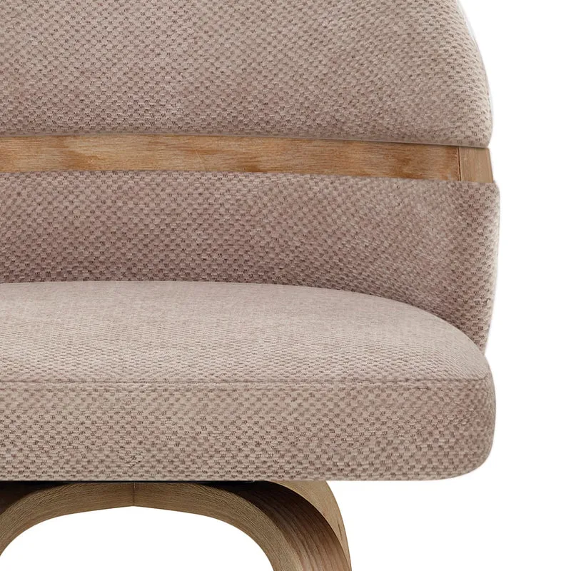 Tabouret Chêne Tissu - Odessa Marron