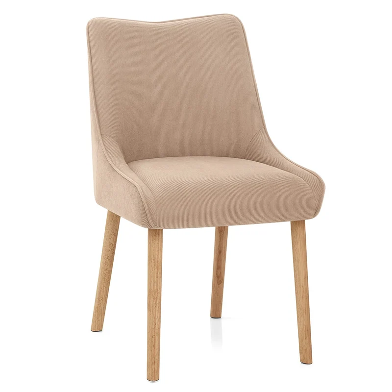 Chaise Tissu Bois - Isabella Crème