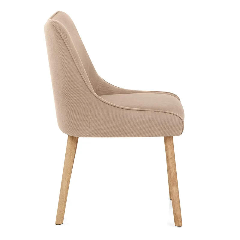 Chaise Tissu Bois - Isabella Crème