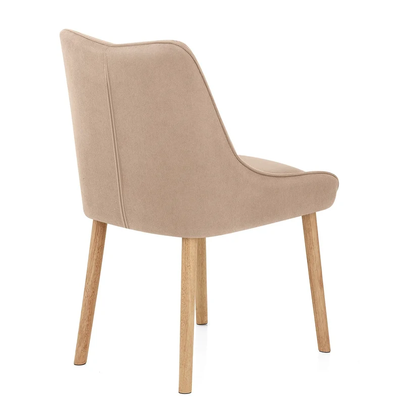 Chaise Tissu Bois - Isabella Crème