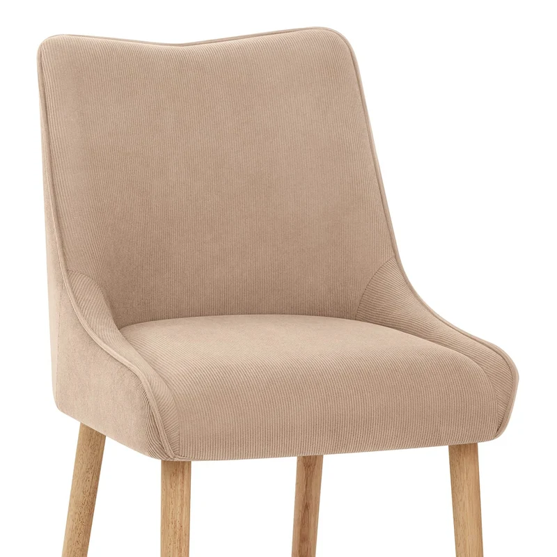 Chaise Tissu Bois - Isabella Crème