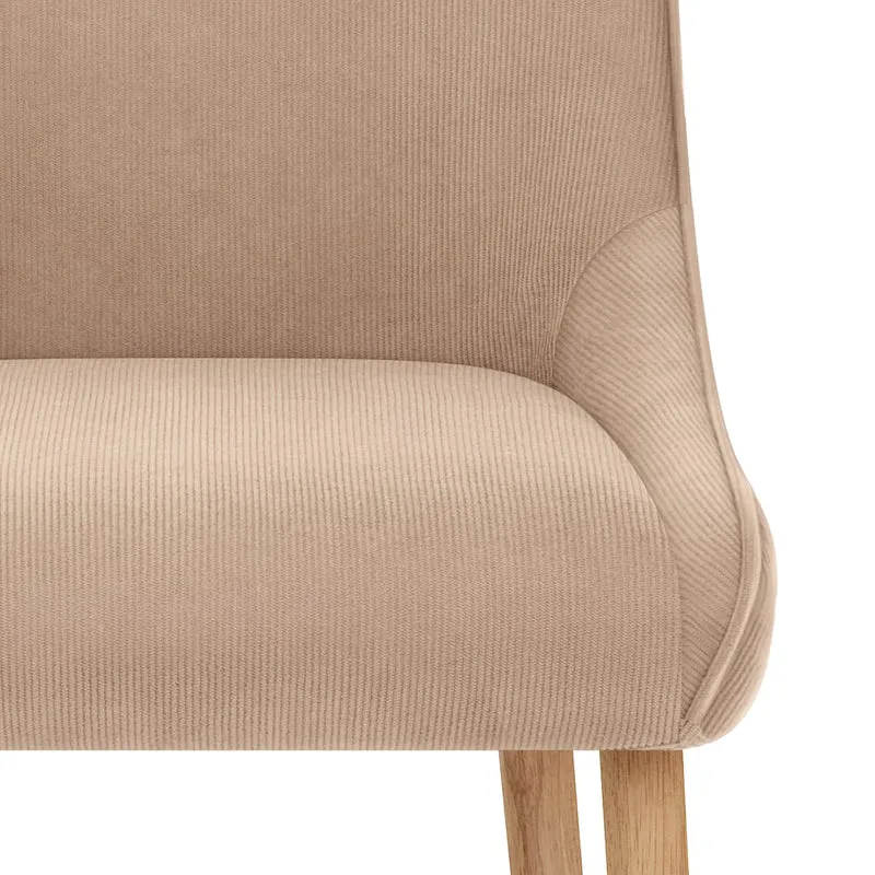Chaise Tissu Bois - Isabella Crème