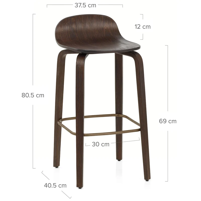 Tabouret Bois foncé - Curve Bois