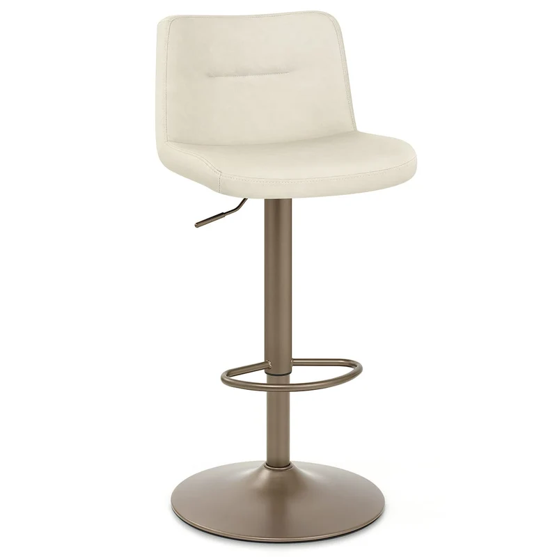 Tabouret de Bar Faux Cuir Antique - Utopia Crème