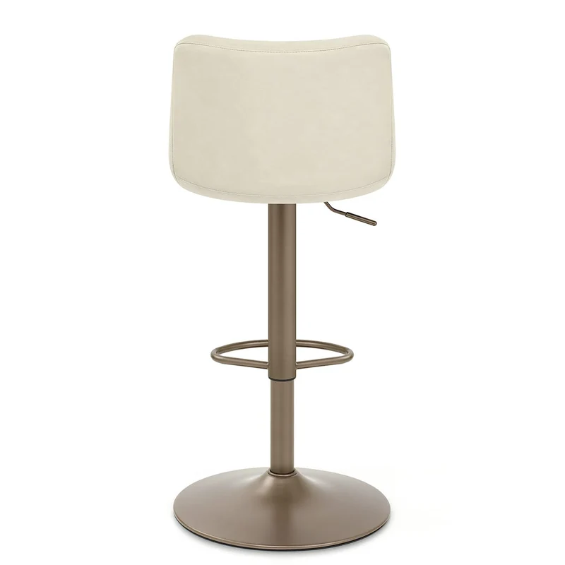 Tabouret de Bar Faux Cuir Antique - Utopia Crème