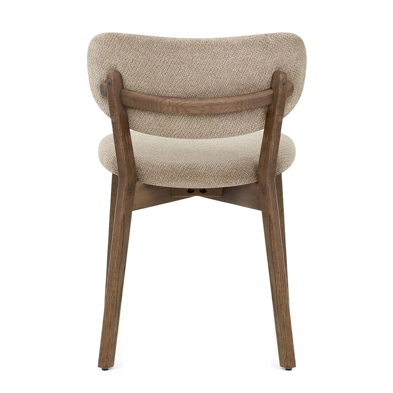 Chaise Chêne Clair Tissu - Maya Taupe