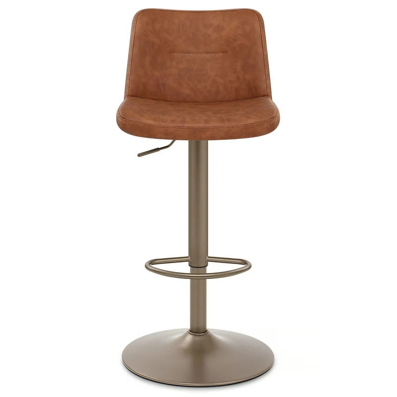 Tabouret de Bar Faux Cuir Antique - Utopia Marron