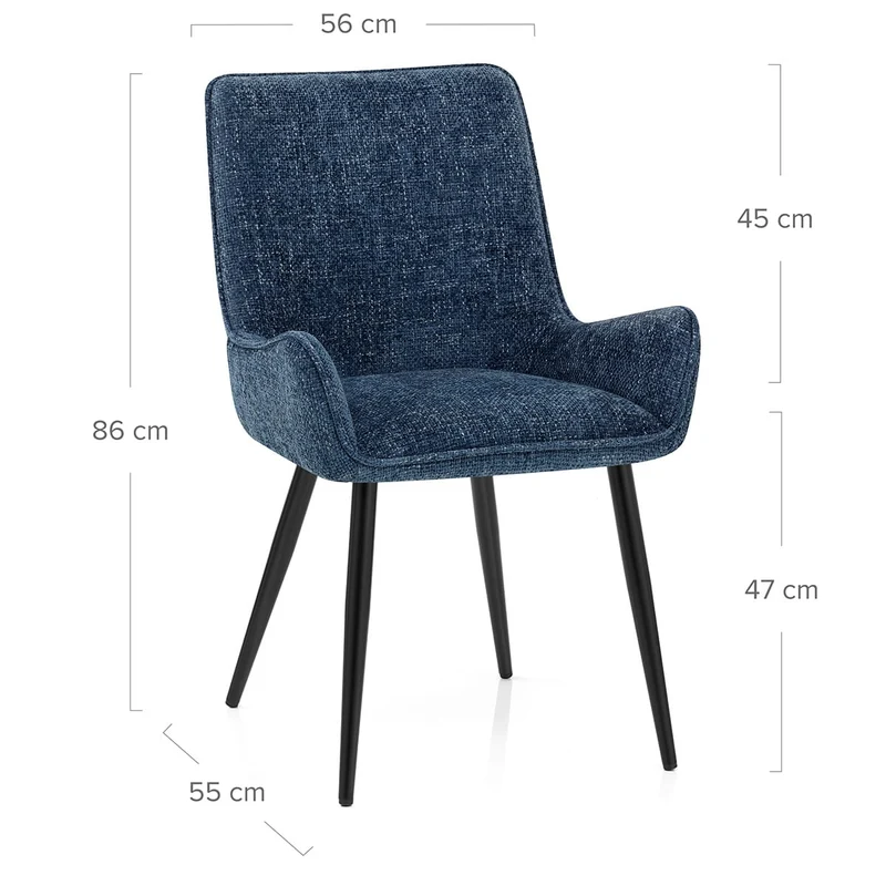 Chaise Tissu - Rene Bleu