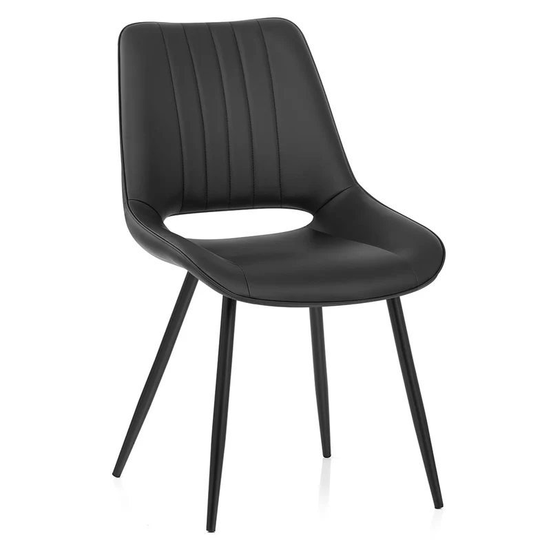 Chaise Faux Cuir - Priya Noir