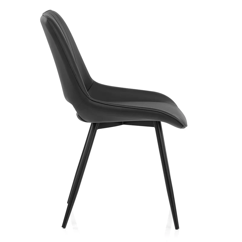 Chaise Faux Cuir - Priya Noir