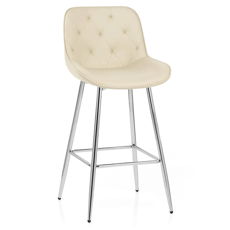 Tabouret de Bar Faux Cuir - Sprint Crème