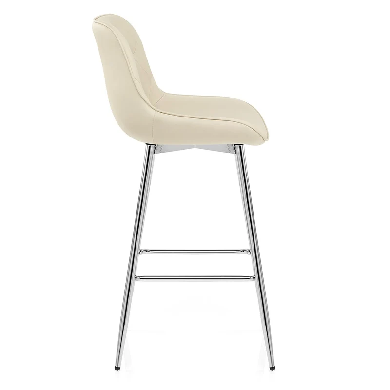 Tabouret de Bar Faux Cuir - Sprint Crème