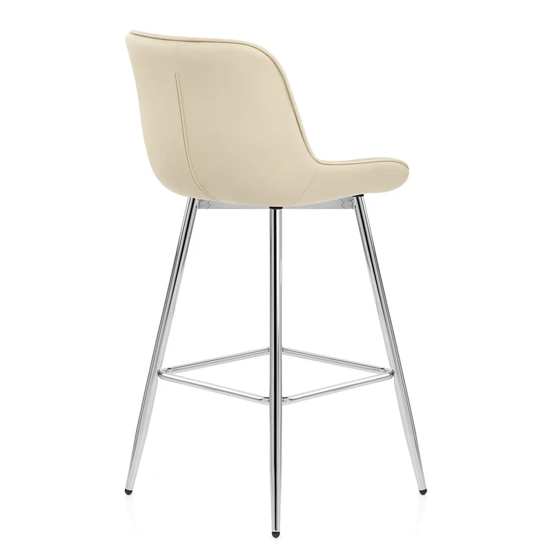 Tabouret de Bar Faux Cuir - Sprint Crème