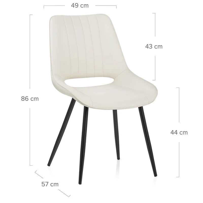 Chaise Faux Cuir - Priya Crème